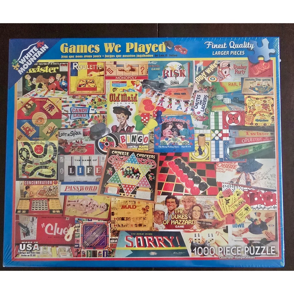 White Mountain Puzzles Games We Played 1000 Piece Jigsaw Puzzle Lois B Sutton
